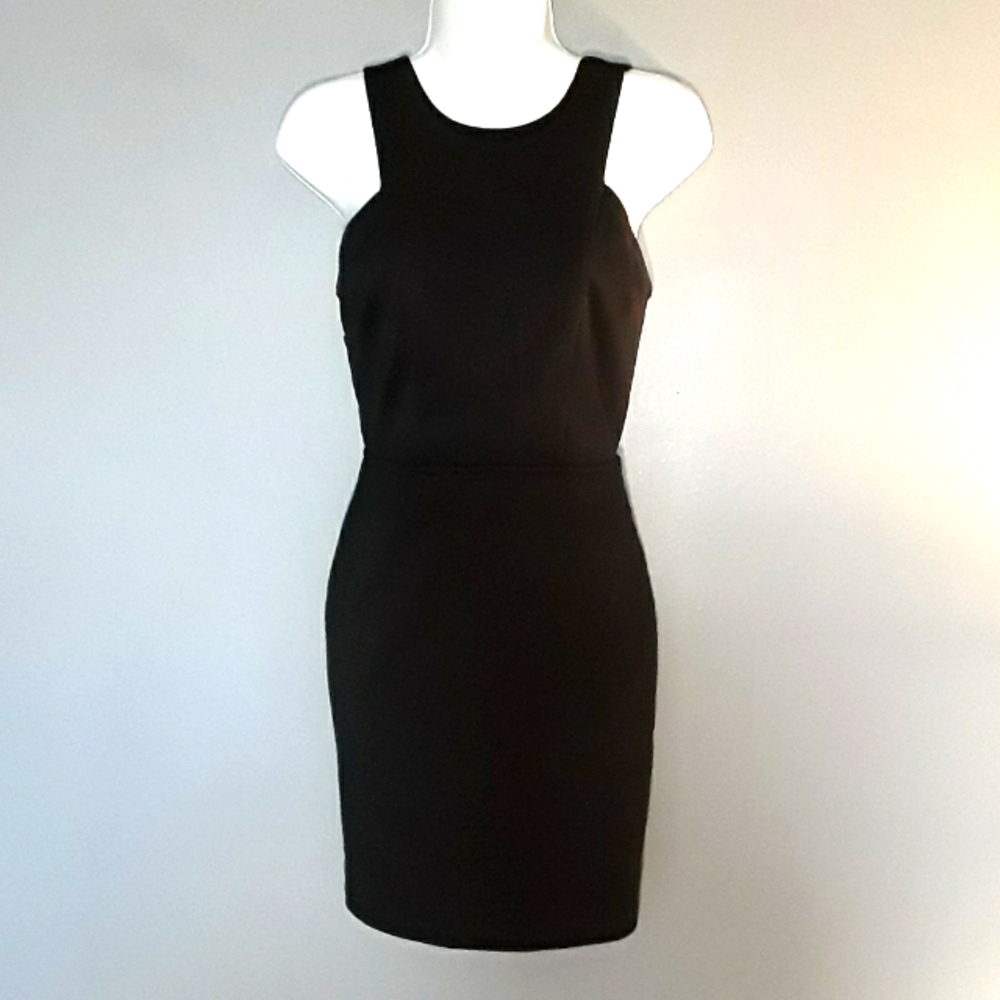 F21 Black Ladderback Tank Dress, M